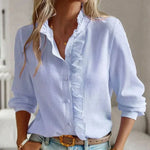 AURORA RUFFLE LONG SLEEVE SHIRT