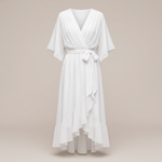 ANWEN V-NECK MIDI DRESS