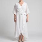 ANWEN V-NECK MIDI DRESS