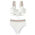 Angeline's® | Bikini With Crossed Shoulder Straps and High Waist