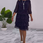LUNESSA POLKA TIERED DRESS