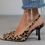 MARGOT LEOPARD COURT SLINGBACKS