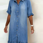 ROSAMERE FLATTERING DENIM DRESS