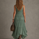 Ava | Gathered V-Neck Maxi