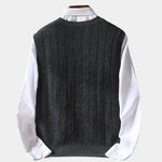 100% Merino Wool Pullover Sweater Vest - Cross & Crown