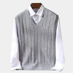 100% Merino Wool Pullover Sweater Vest - Cross & Crown