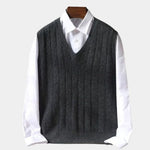 100% Merino Wool Pullover Sweater Vest - Cross & Crown
