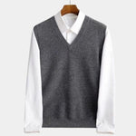 100% Merino Wool Sweater Vest - Cross & Crown