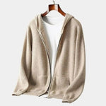 100% Merino Wool Zip Solid Color Sweater - Cross & Crown