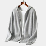 100% Merino Wool Zip Solid Color Sweater - Cross & Crown