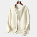 100% Merino Wool Zip Solid Color Sweater - Cross & Crown