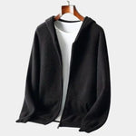 100% Merino Wool Zip Solid Color Sweater - Cross & Crown