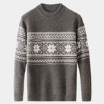 100% Wool Fair Isle Pullover Sweater Jumper - Cross & Crown