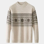 100% Wool Fair Isle Pullover Sweater Jumper - Cross & Crown