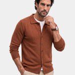 100% Cashmere Polo Cardigan - Cross & Crown