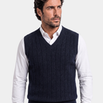 100% Merino Wool Pullover Sweater Vest - Cross & Crown