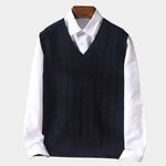 100% Merino Wool Pullover Sweater Vest - Cross & Crown