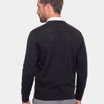100% Merino Wool V Neck Knitwear Cardigan Sweater - Cross & Crown