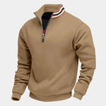 Regent Striped High Collar Pullover - Cross & Crown