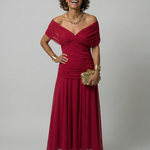 Calen | Off Shoulder Flow Midi Dresses
