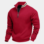 Regent Striped High Collar Pullover - Cross & Crown