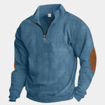 High Collar Quarter Zip Corduroy Pullover - Cross & Crown