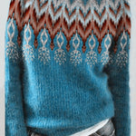 Baumwollpullover mit Vintage-Designs