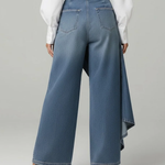 ELVORIA WRAP-STYLE DENIM JEANS
