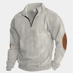 High Collar Quarter Zip Corduroy Pullover - Cross & Crown