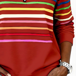 EVELINA STRIPED QUARTER ZIP