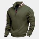 Regent Striped High Collar Pullover - Cross & Crown