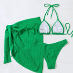 Adela® | Triangle Bikini Top and Slip Skirt (3 Pieces)