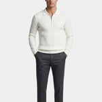 Elegant Quarter Zip Long Sleeve Polo - Cross & Crown