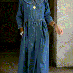 Hazel | Peter Pan Collar Denim Dress
