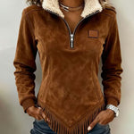 JULIAN SUEDE SWEATER