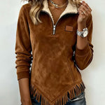 JULIAN SUEDE SWEATER