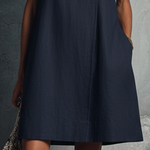 AUBREY | ASYMMETRIC BUTTON MINI DRESS
