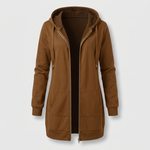 ROSAMUND COSY ZIP HOODIE COAT