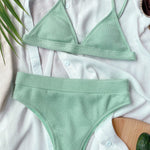 Elvira® | Triangle Top and Thong Bikini With Structured Bottoms