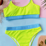 Elda® | Striped Top and Thong Bikini With Structured Bottoms