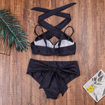 Amanda® | High Waist Push Up Cross Bikini Top