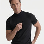 Solid Casual Turtle Neck T-Shirt - Cross & Crown
