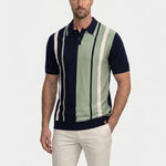 Retro Stripe Polo – Cross & Crown