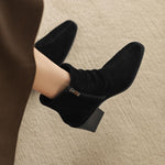 Meren Genuine Suede Ankle Boots