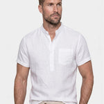 White Wellspring Linen T-Shirt – Cross & Crown