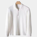 Elegant Quarter Zip Long Sleeve Polo - Cross & Crown