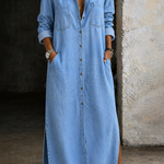 Andrea | Denim Button Down Dress