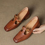 Elena Genuine Leather Heels