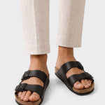 Continental Twin-Buckle Sandals - Cross & Crown
