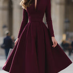 Jennifer | V-Neck Midi Dress